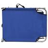 Folding Sun Lounger with Sun Canopy Blue Aluminum