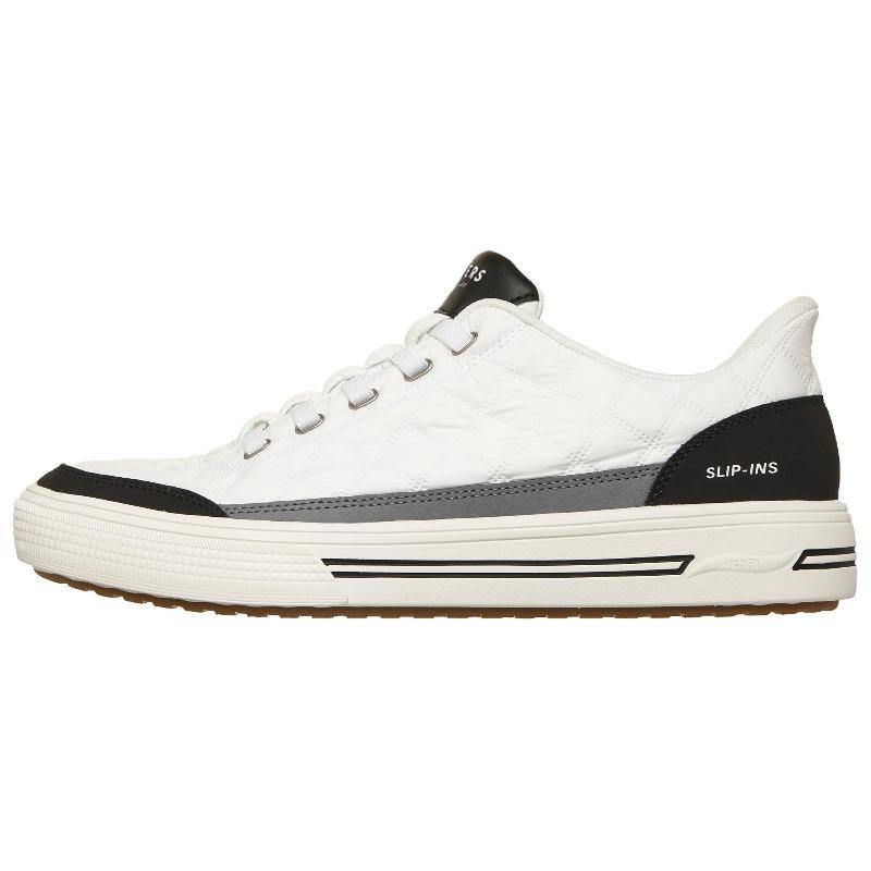 Skechers ArchFit Arcade Cozyfit Charming Days Men White Skate Shoes Soft Comfort Breathable Support 183227-WBK 39.5