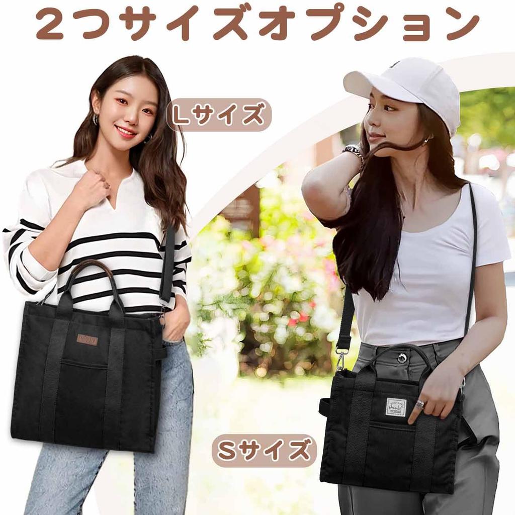 VVASCHY Canvas Tote Bag for Women, Canvas Diaper Bag, Handbag, Lunch Bag, Lightweight, 2-Way, Multi-Pocket, Zippered, Perfect for Commuting,