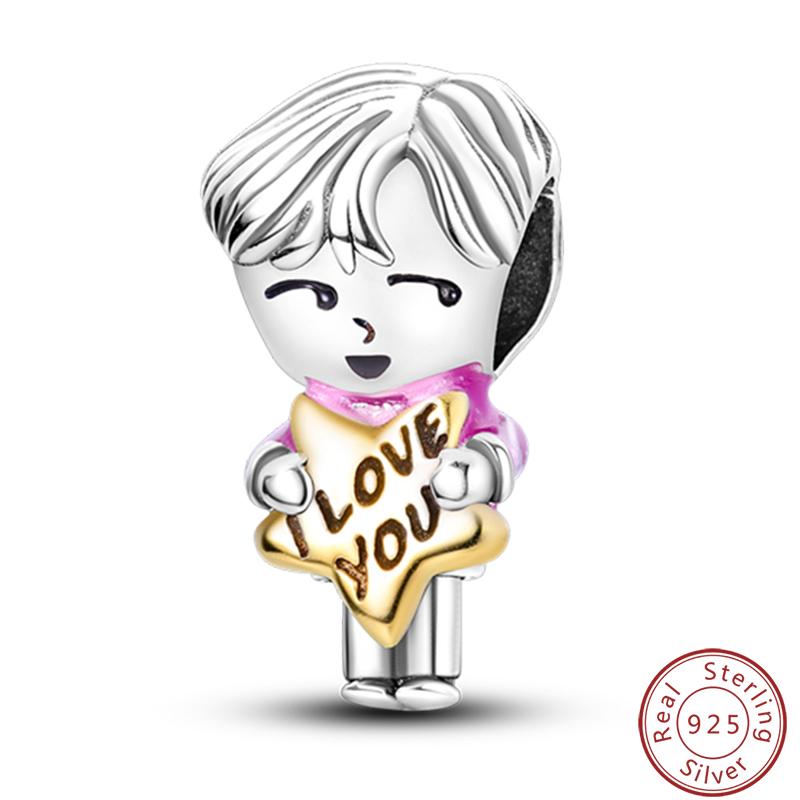 Character Series 925 Silver Sports Cooking Cute Boys And Girls Charms Beads 3mm DIY Fine Jewelry Making