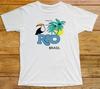 Rio Brasil T Shirt 777 Bird Tropical Brazil Rainforest Rod Stewart Beach Summer