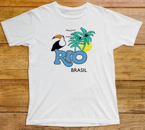 

Rio Brasil T Shirt 777 Bird Tropical Brazil Rainforest Rod Stewart Beach Summer 2XL