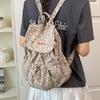 Schoolbag Retro Leopard Print Backpack Bag Women's 1011 Summer New Fashion College Style Canvas Bag Casual Large Capacity Backpack