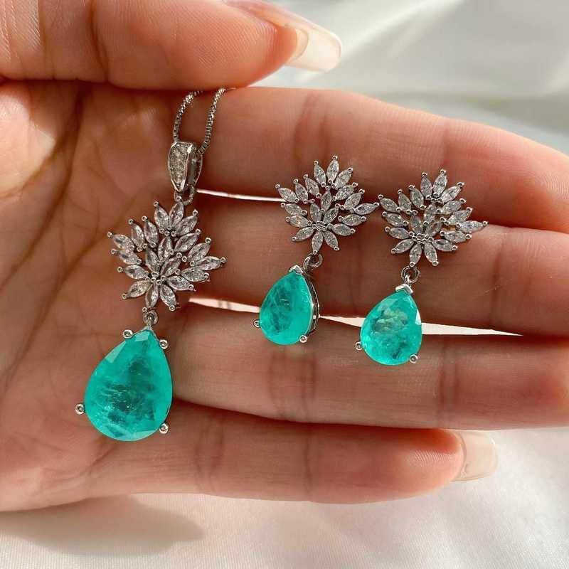 Sace Gems Klassische Kupferlegierung Zirkon Ohrringe Anhänger Halskette Schmuck Sets Hochzeit Party Geschenke