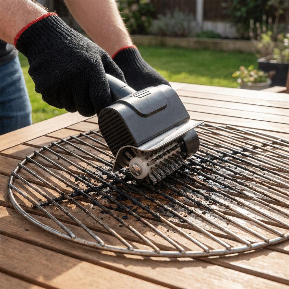 Efficient Electric Grill Brush Detachable Type-C Charging BBQ Cleaning Brush Wireless Stainless Steel Barbecue Cleaner Tools