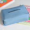 PU Leather Square Tissue Box Cover Napkin Holder Foldable Handkerchief Case For Kitchen Accessories Desktop Storage Organizer