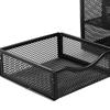 Metal Desktop Organizer Black Stationery Organizer Pen Container Office Desk Organizer  For Home