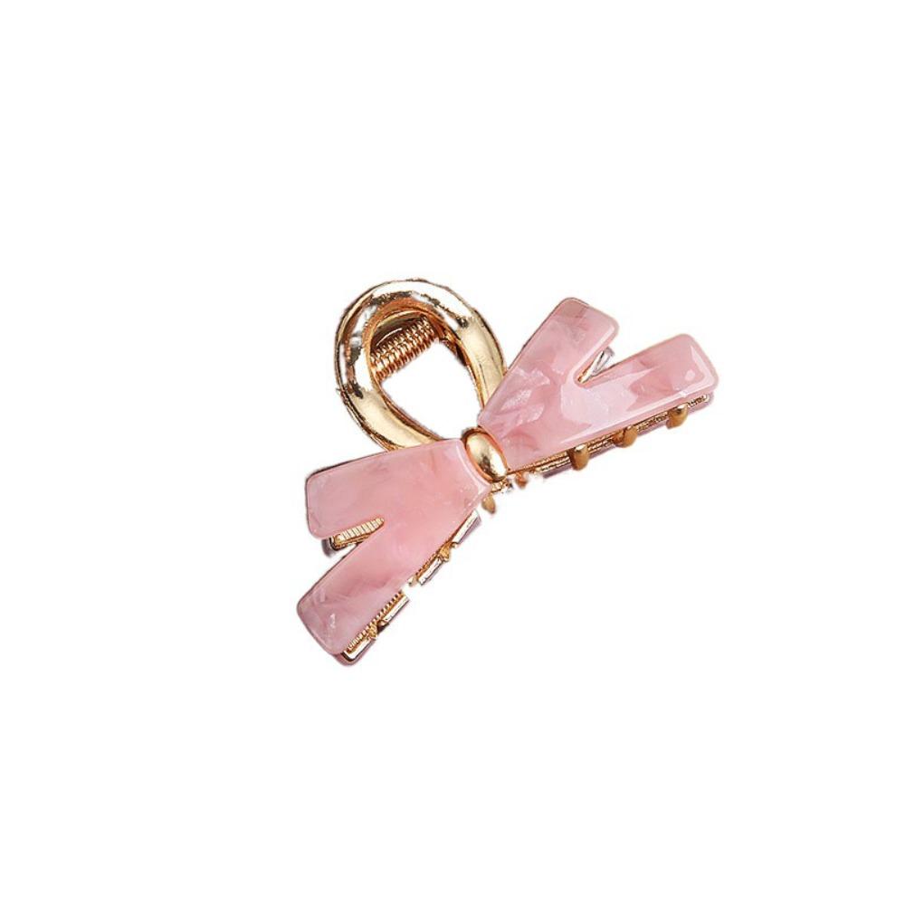 Geometry Bow Hair Claw Colorful Hair Grab Clip Retro Acetate Shark Clip Travel