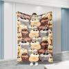 Cute hamster pattern Flannel printed blanket suitable for all seasons suitable for living room office sofa and travel 180x250CM