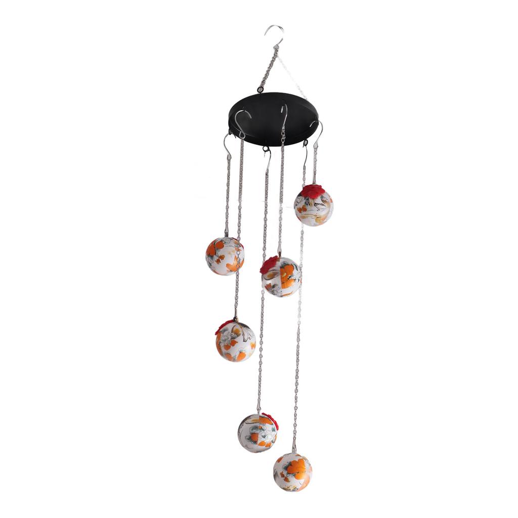 Wind Chime Bird Feeder Decorative Hanging Outdoor Hummingbird Feeder for Garden Yard Patio