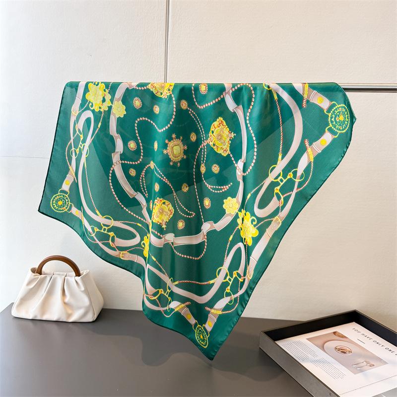 Fashion Print Silk Hairbands Scarf Women 2026 Spring New Elagant Floral Bandana Neck Kerchief Head Bands Foulard Female Scarfs