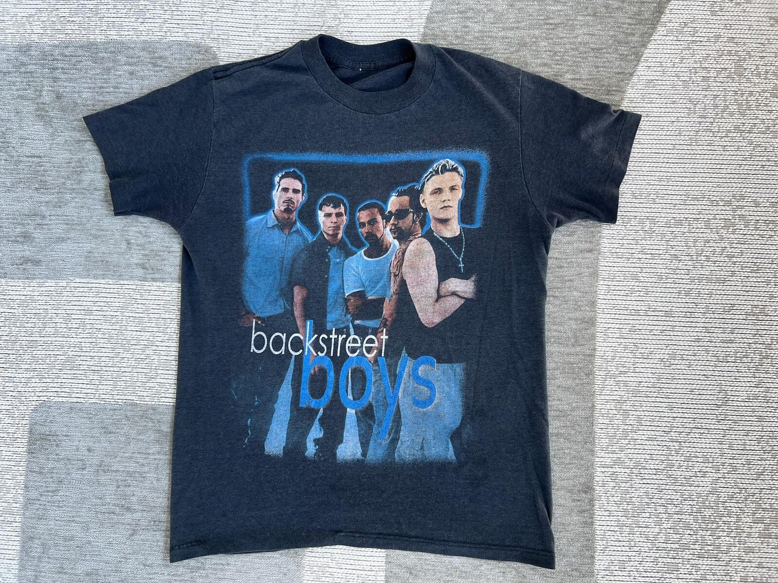 Vintage Backstreet Boys Shirt Black & Blue Tour Music Band Y2K Pop Nick Carter Unisex T-Shirt XXXXL