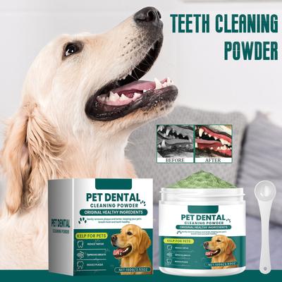 Dog Tooth Cleaning Powder,100g Dog Tooth Powder, Improves Bad Breath And Cleans Food Debris, Natural Ingredients, Universal Care,100g
