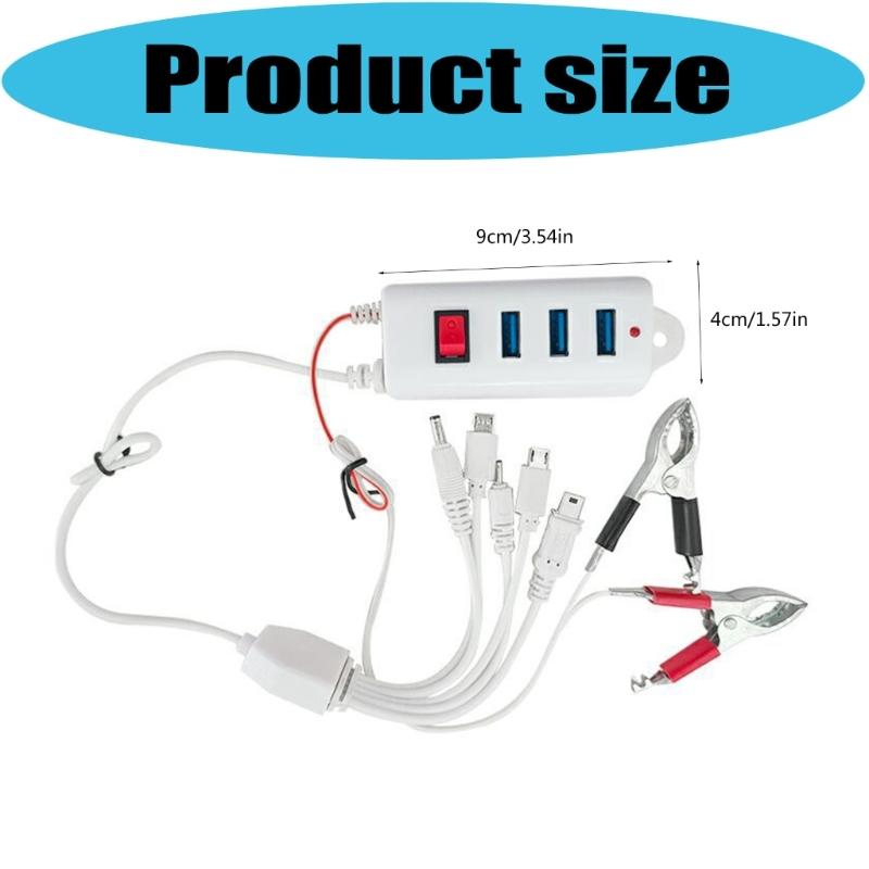 12V-24V 3 USB Clip Charger with Multi Port & Switches Universal Battery Mobile Phone Charger Built in Intelligent Chip