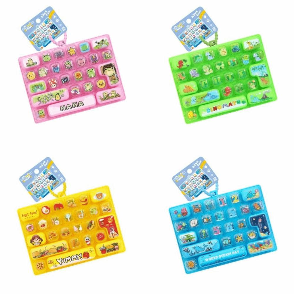 Animals Theme Mechanical Keyboard Pressable Keys Candy Color Keycap Keychain Backpack Decor