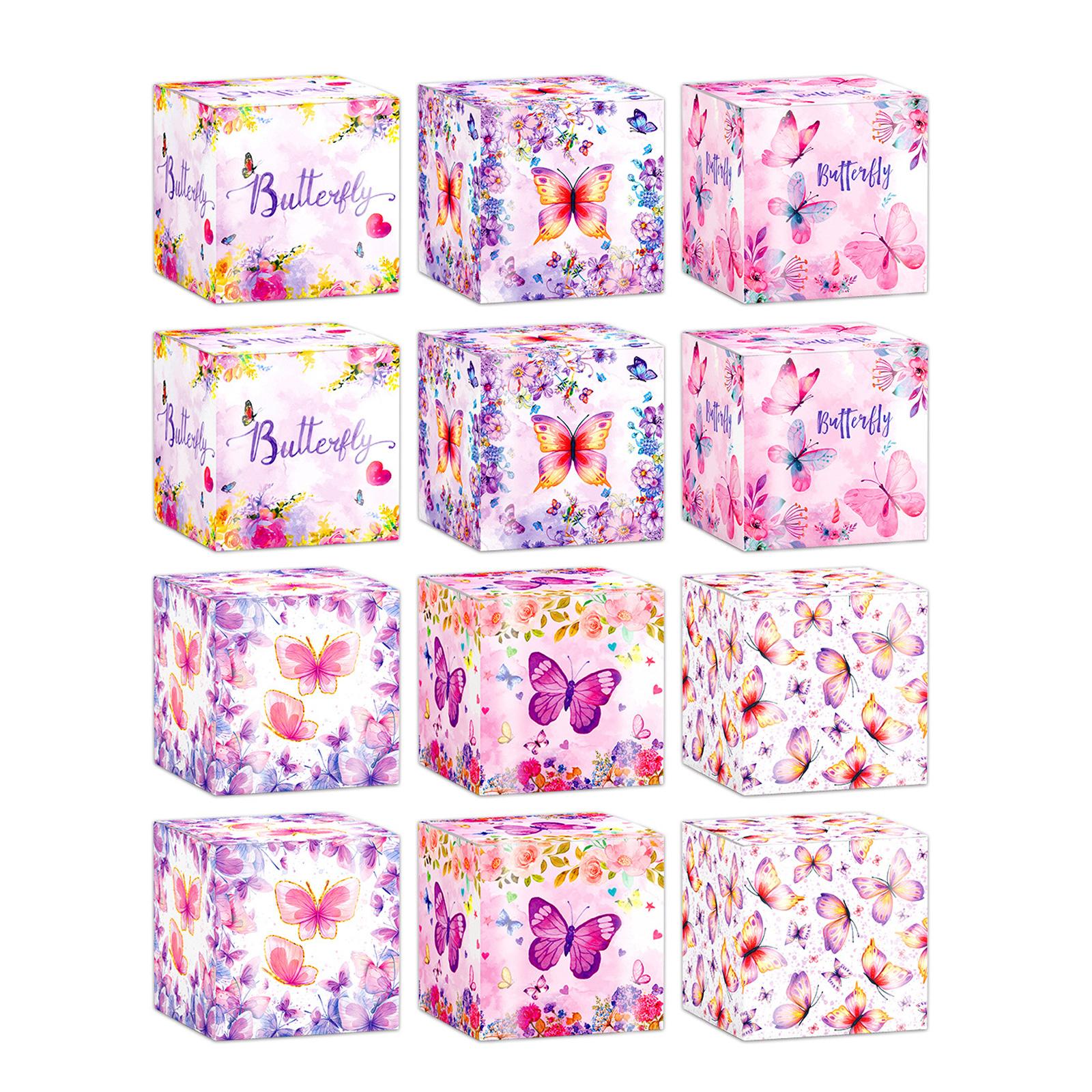 

12/18pcs Pink Butterfly Gift Packaging Boxes Pink Butterfly Gift Boxes For Thoughtful And Detailed Gift Givers A