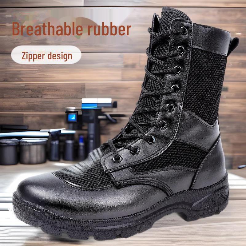 Pánské ultralehké prodyšné letní síťované pracovní boty na zip - Bezpečnostní a turistické boty