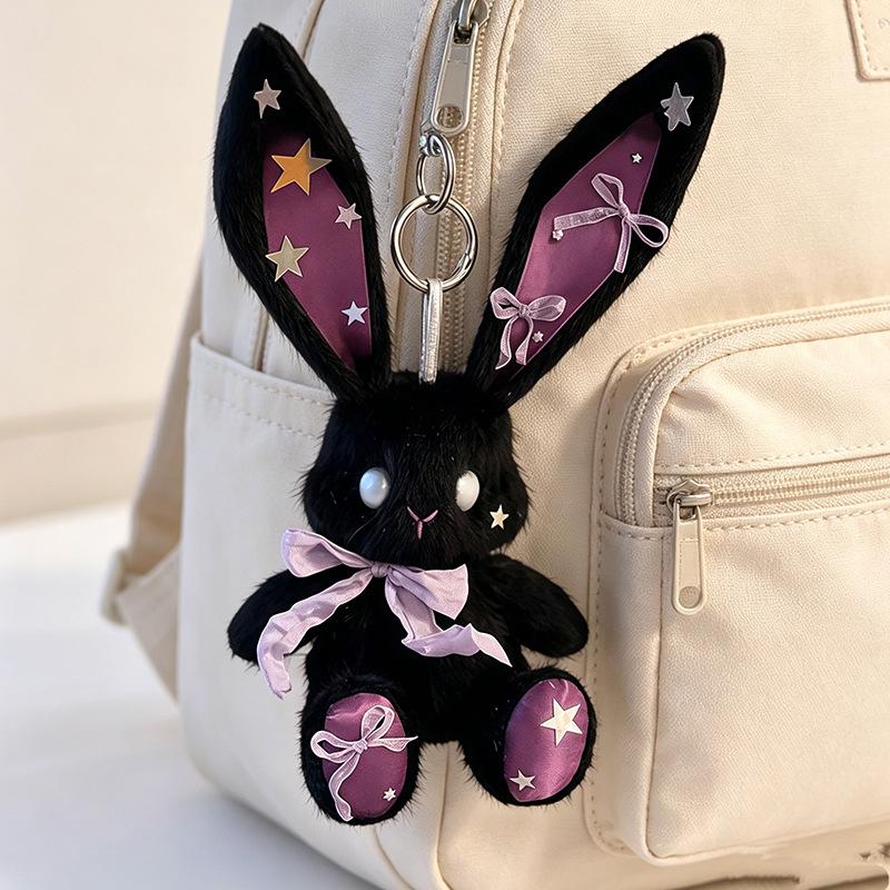 DIY Falling Star Rabbit Plush Keychain Kit Handmade Stuffed Animal Craft Set Creative Gift for Friends