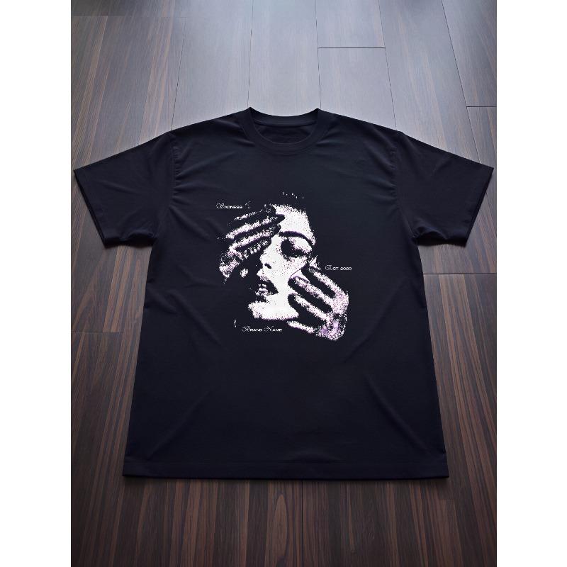 Unisexs Tshirt Abstract Facial And Hand Pattern Printed Unisexs Tshirt Four Seasons New Unisexs And Unisexs Casual Y2k Tshirt