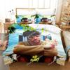 Set Biancheria da Letto Popolare Bad Bunny Stampa 3D Un Verano Sin Ti Copripiumino Piumone Set Letto Regali Taglia USA Singolo Matrimoniale Queen King026