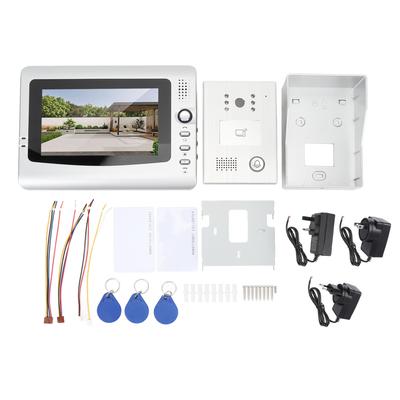 Wired Video Intercom System with Rain Cover IR Night Vision 120º Wide Angle Video Doorbell with 7 In