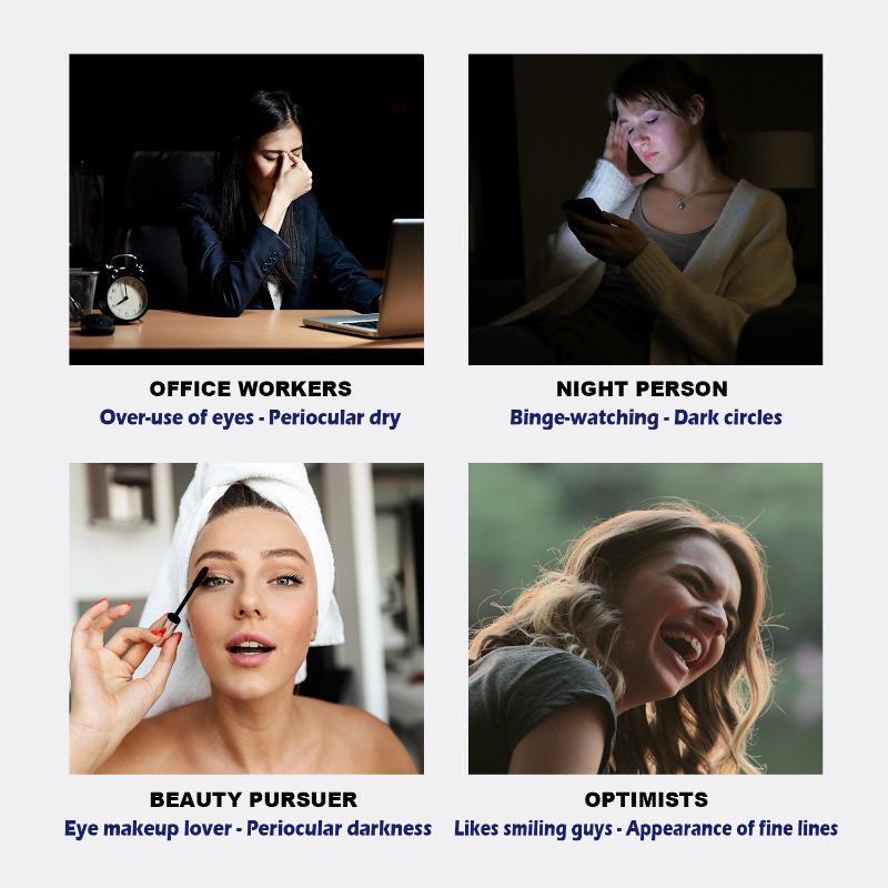 Krem pod oczy Multi-effect Stay Up Late Krem pod oczy Lekkie worki pod oczami Cienie pod oczami Ujędrniający krem pod oczy Esencja do konturowania oczu