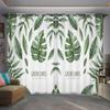Nordic Tropical Green Plant Banana Leaf Custom Curtain Balcony Bedroom Bay Window Living Room Decor Grommet Top Rod Pocket Hook