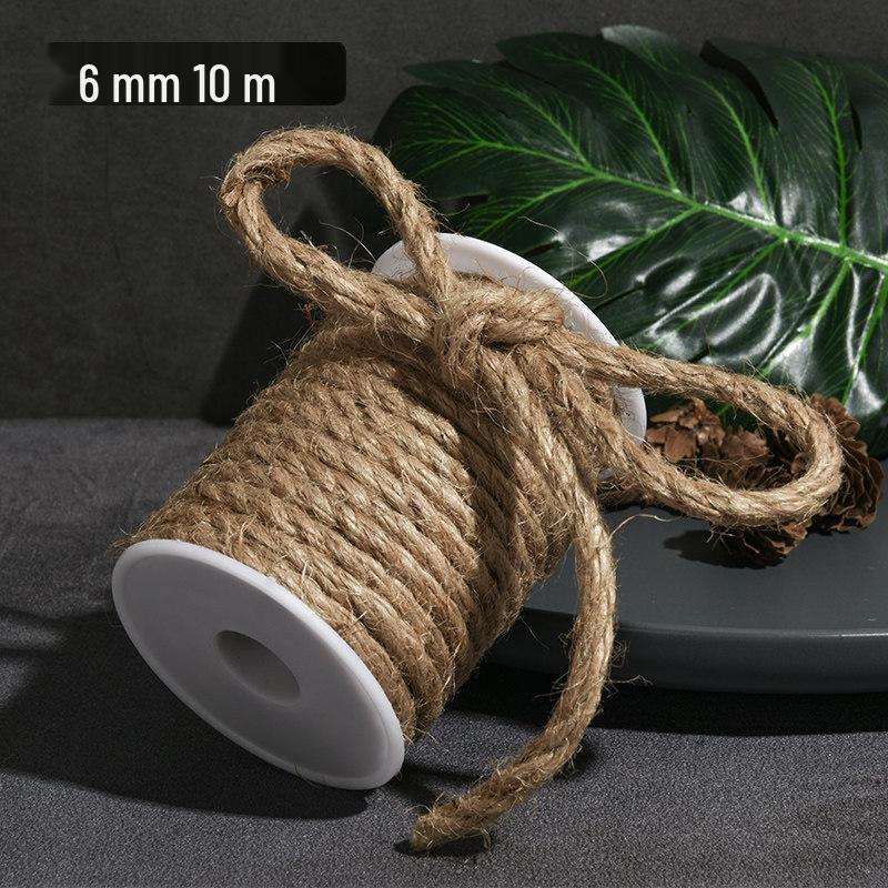 Vintage-Style Handwoven Hemp Rope for Creative DIY Decoration and Vase Bundling