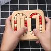1Set Maze Ball Game, Creative Ring Solving Maze Adult Stress Relieving Puzzle Game, Wooden Plane Ball Hole Lock Luban Lock