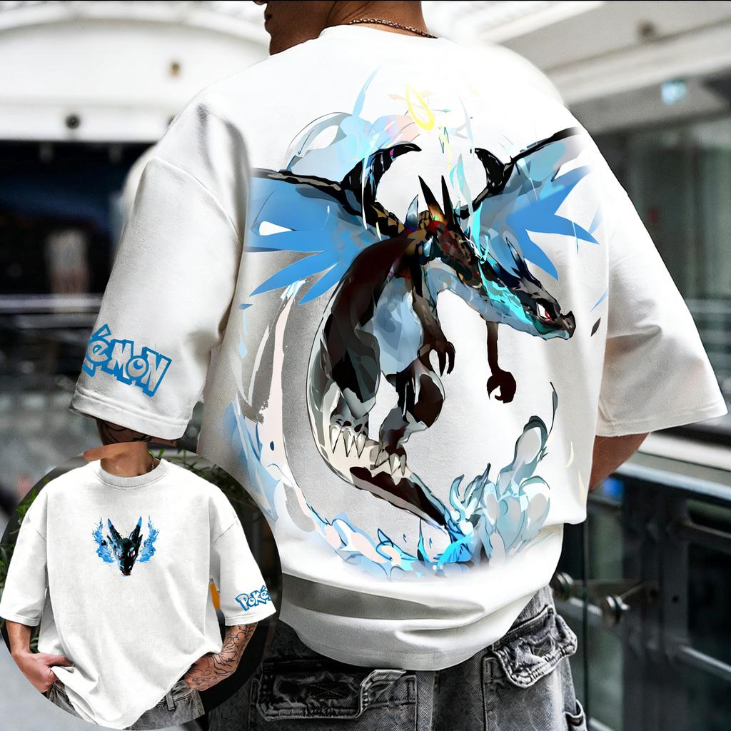Abbigliamento Periferico Anime Pokémon Maglietta Classica a Fumetti Manica Corta Girocollo Estate 2026 Uomo Donna Coppie Abbigliamento Sportivo