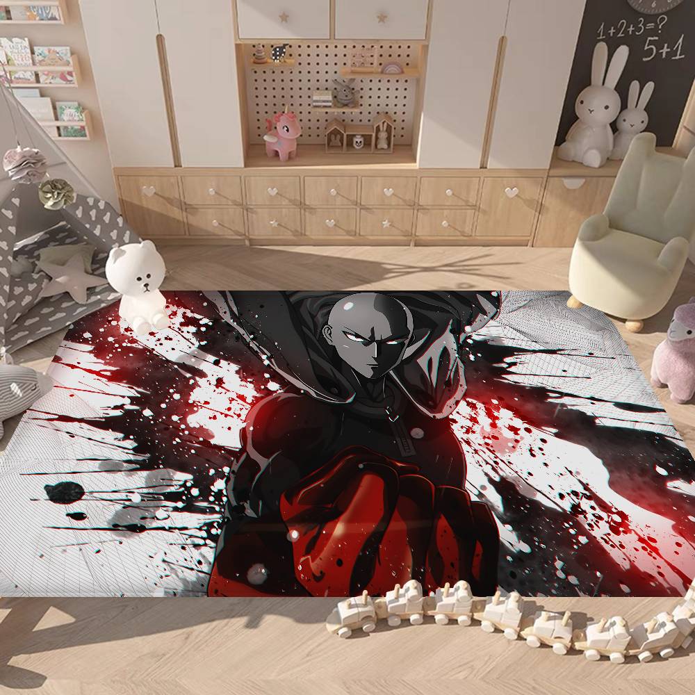 Superhero Anime One Punch Man Door Mat Kids Room Bedroom Decoration Balcony Anti-Slip Doormat Living Room Doormat Area Rug