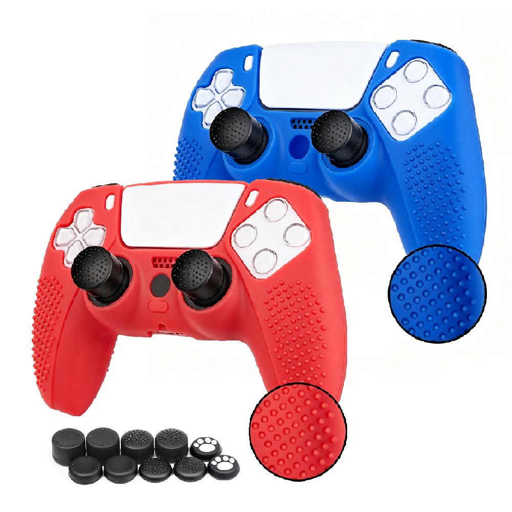 Housse en Silicone Antidérapante pour Manette PS5 avec Points d'Accroche – Accessoire de Jeu Protecteur.