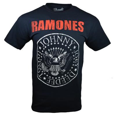 Ramones HEY HO LETS GO Mens T Shirt S M L XL Band Rock and Roll Tee Black NEW