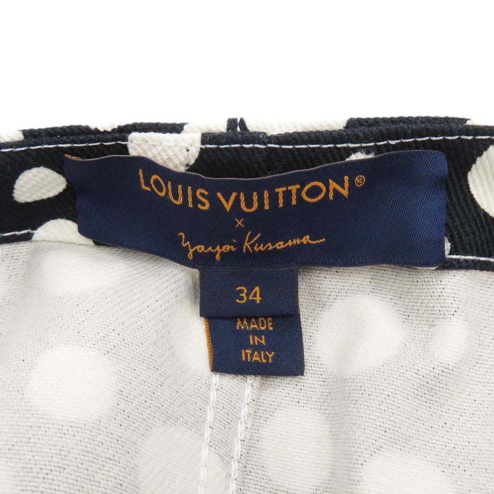 Used AUTHENTIC LOUIS VUITTON x Yayoi Kusama infinity dot Mini skirt Black cotton