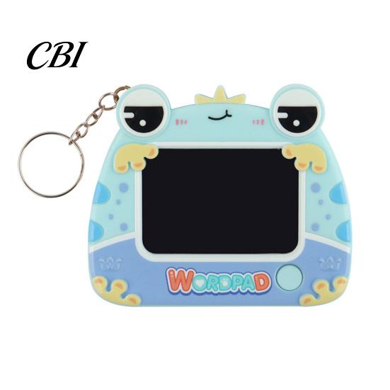 Wiederverwendbares Schreibblock Mini Zeichenbrett Schlüsselanhänger für Kinder, Cartoon Frosch mit Schlüsselring, Hängendes Kritzel Skizze Schultasche LCD Tablet Anhänger