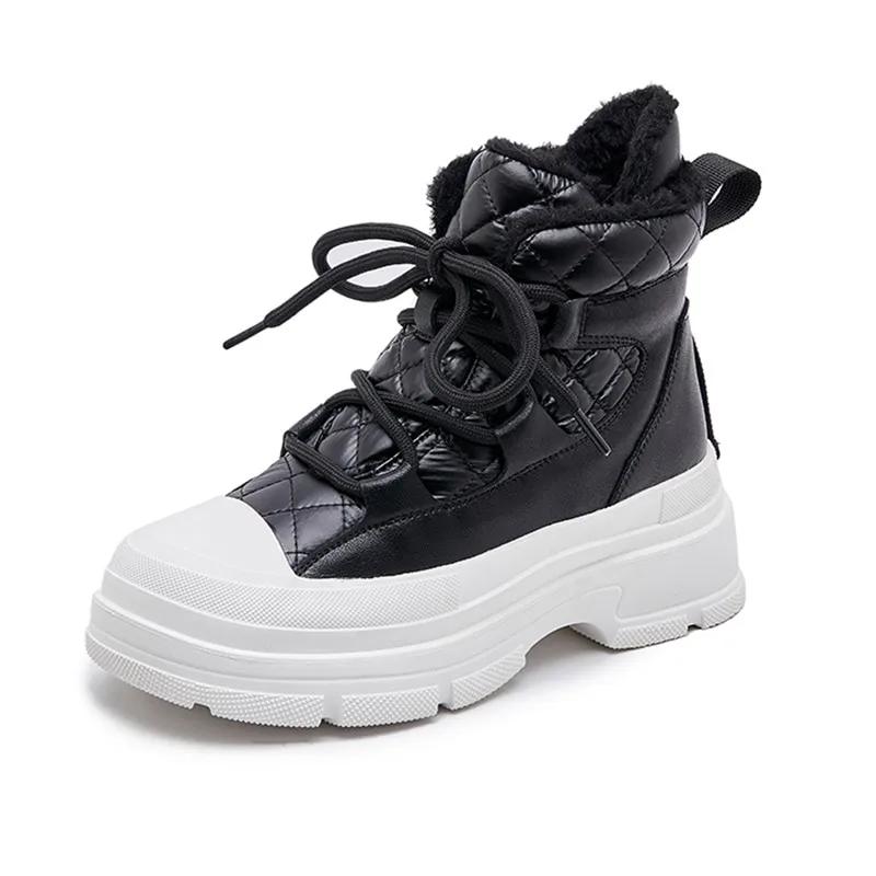 

Winter Boots for Women s Anti Slip New Women s Lace Up Snow Cotton Shoes Fashion Thickened and Warm Women s Ankle Boots 40