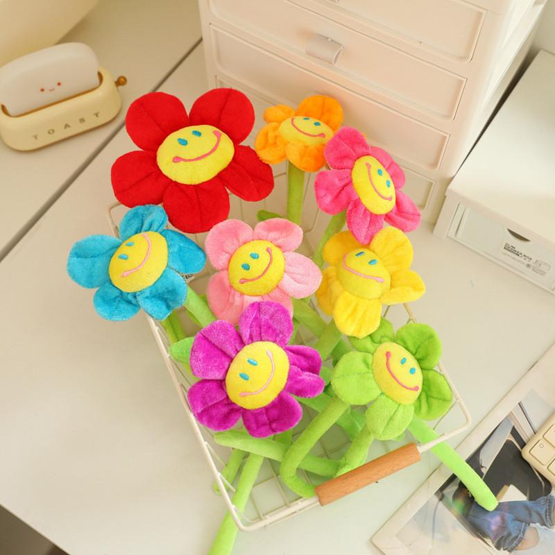 Sunflower Smiling Plush Toy Cartoon Doll Children Room Decoration Festival Gift