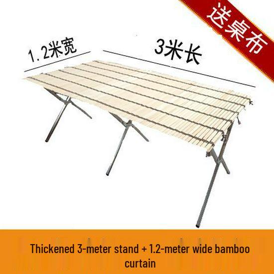 Foldable Night Market Shelf with Thick Bamboo Mat