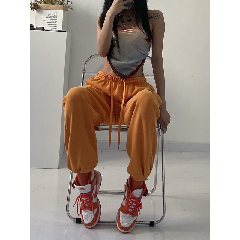 American Style Sweet and Spicy Style Loose Casual Personality Hip Hop Hip-hop Sports Ankle-tied Bloomers Women Harem Pants Trousers