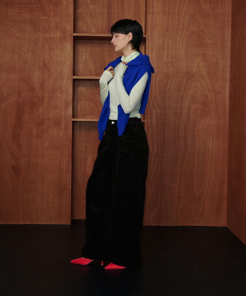 MELLY&ROSE Soft Wool Tencel Turtleneck T-Shirt (319948)_Lime
