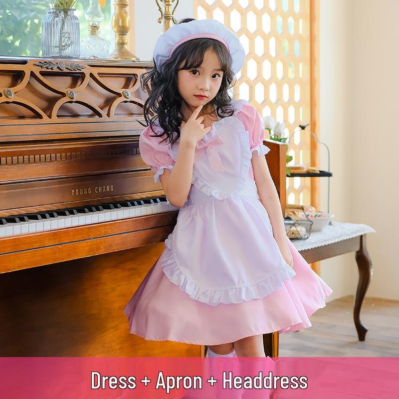 Japanese Black Maid Lolita Dress for Girls - Cute Princess Costume