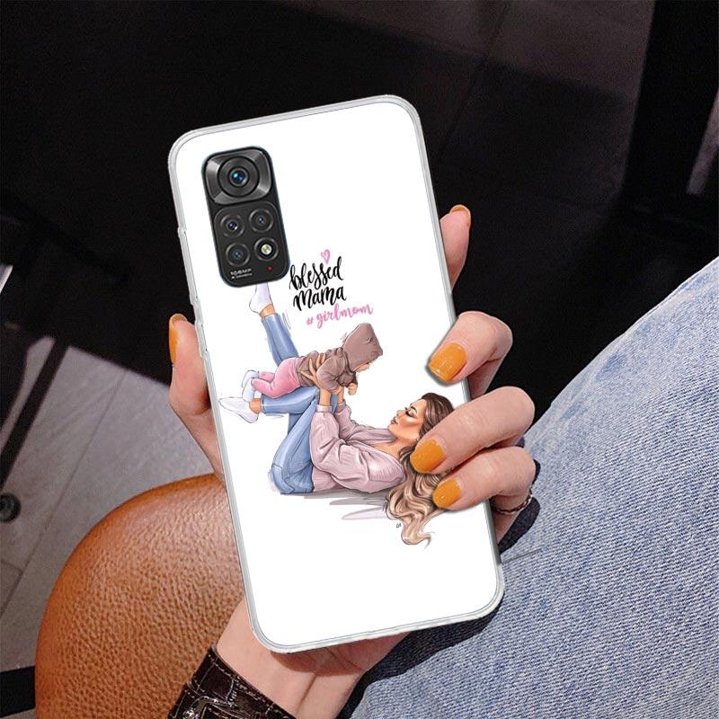 Baby Mom Girls Phone Case For Xiaomi Redmi Note 15 14 13 12S 12 11 Pro Plus 14S 11S 11E 10 10S 11T 5G Personalized Cover Redmi N