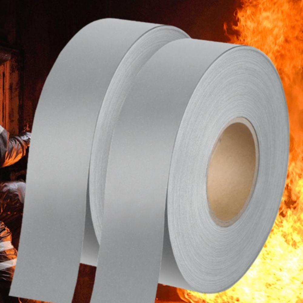 Silver Warning Safety Fabric Non Self-adhesive Conspicuity Reflector Garment