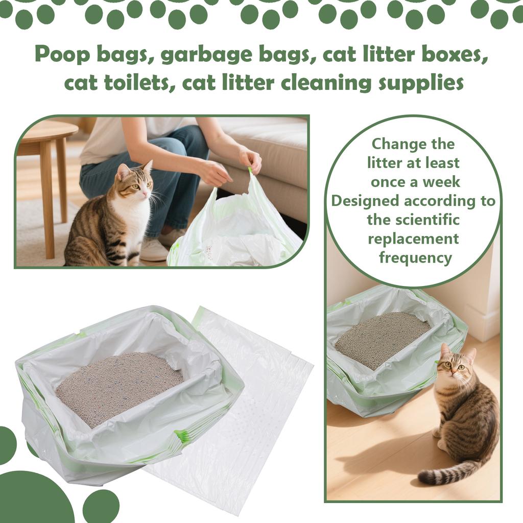 Sifting Litter Bags With 7-Day Litter System, Heavy Duty Thickened Litter Liners, 37x18 Inch (7 Pack) For Most Litter Boxes And Cat Supplies