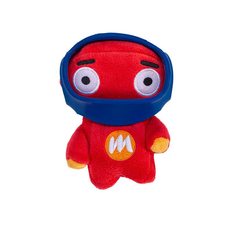 

Qmonster Interactive Plush Rubber Helmet Squeaky Chew Toy For Dogs In Orange Yellow Black And Gem Blue Color Options синій