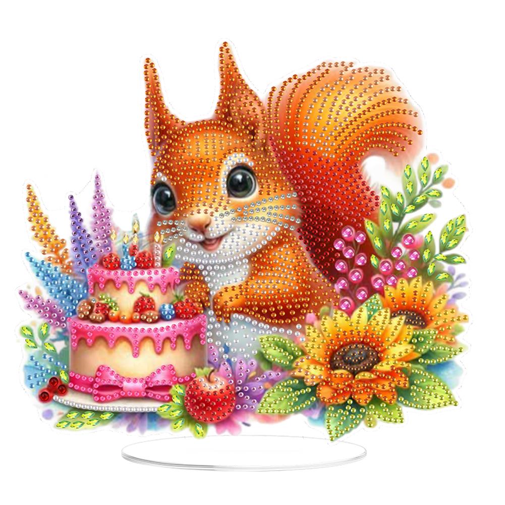 

Acrylic Special Shaped Animals Farm Diamond Painting Tabletop Ornaments Kit 5D DIY Diamond Art Tabletop Decor for Desktop Decor