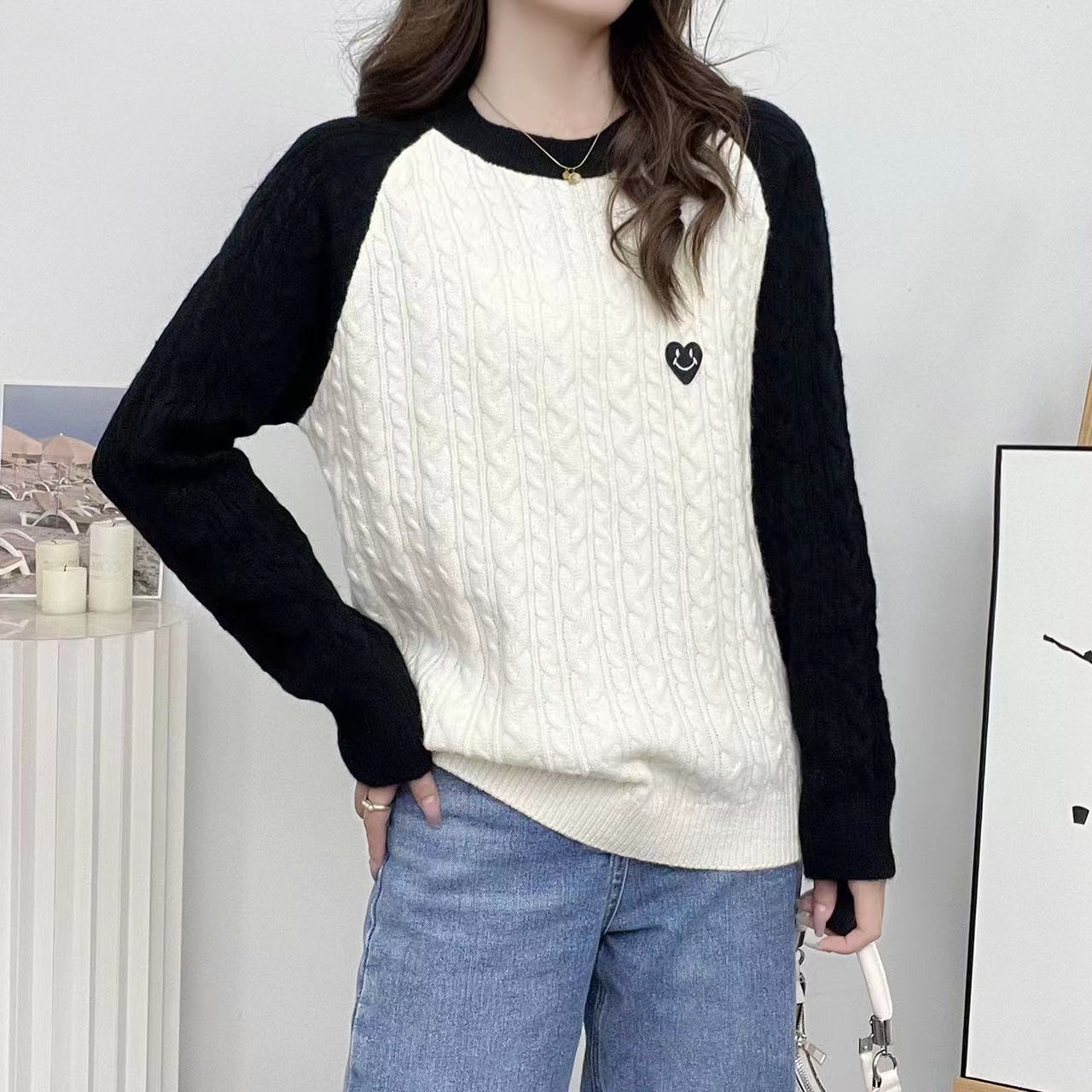 

Женский свитер с круглым вырезом в стиле ретро из жареного теста, новый утолщенный свободный свитер в стиле с напуском на осень и зиму 3XL белый