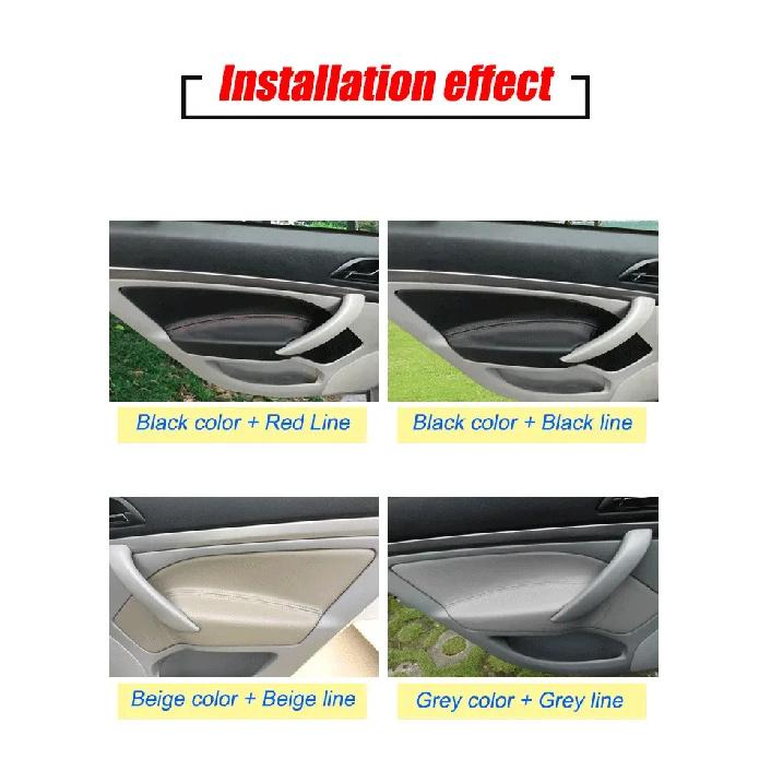 Left Hand Drive Soft Leather Door Panel Cover For Skoda Octavia 2007 2008 2009 2010 2011-2014 Car Door Armrest Panel Cover Trim