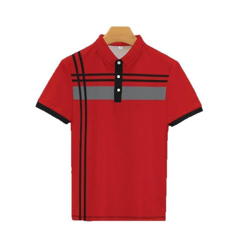 

Рубашка поло с коротким рукавом, деловая, повседневная, для активного отдыха, простая мужская верхняя часть 5XL