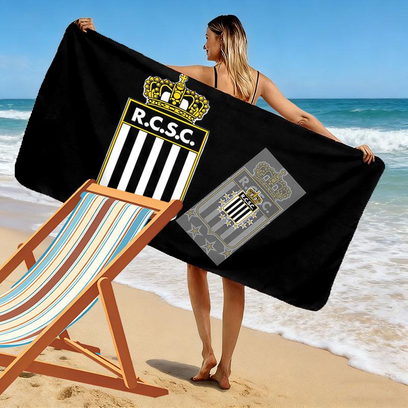 Sporting Charleroi Print Beach Towel, Large Soft Quick Dry Towel for Beach Camping Swimming